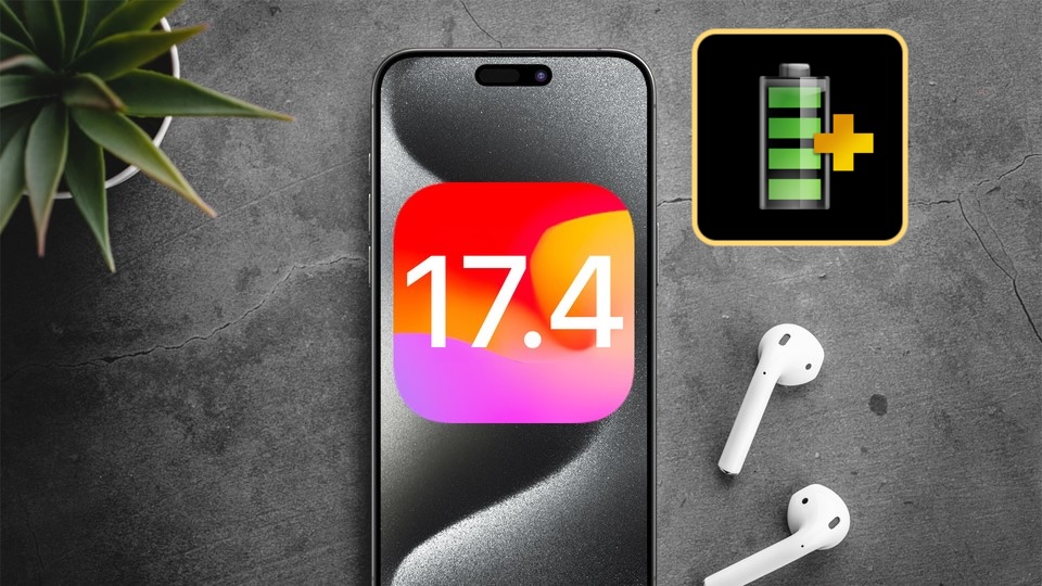 Батарея Айфона на iOS 17.4